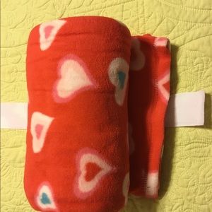 Fleece Blanket w/ Hearts 60”x70”